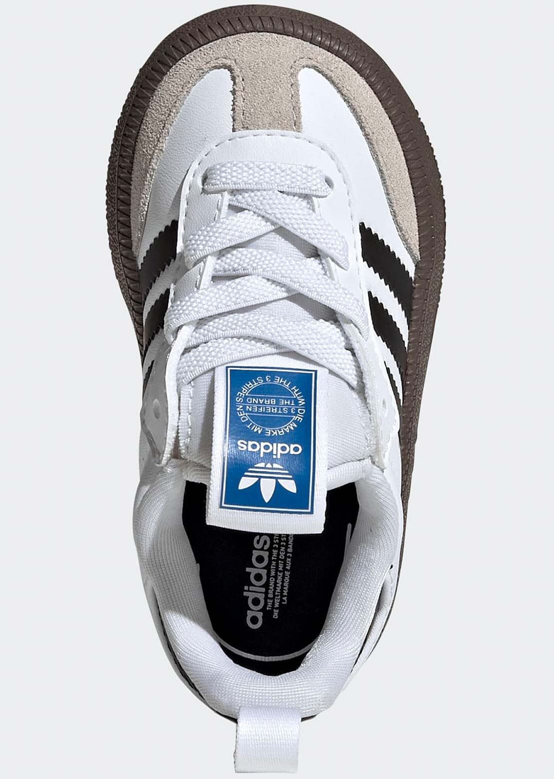 Adidas Toddler Samba Quickon Shoes FTW White/Core Black/Goldmt