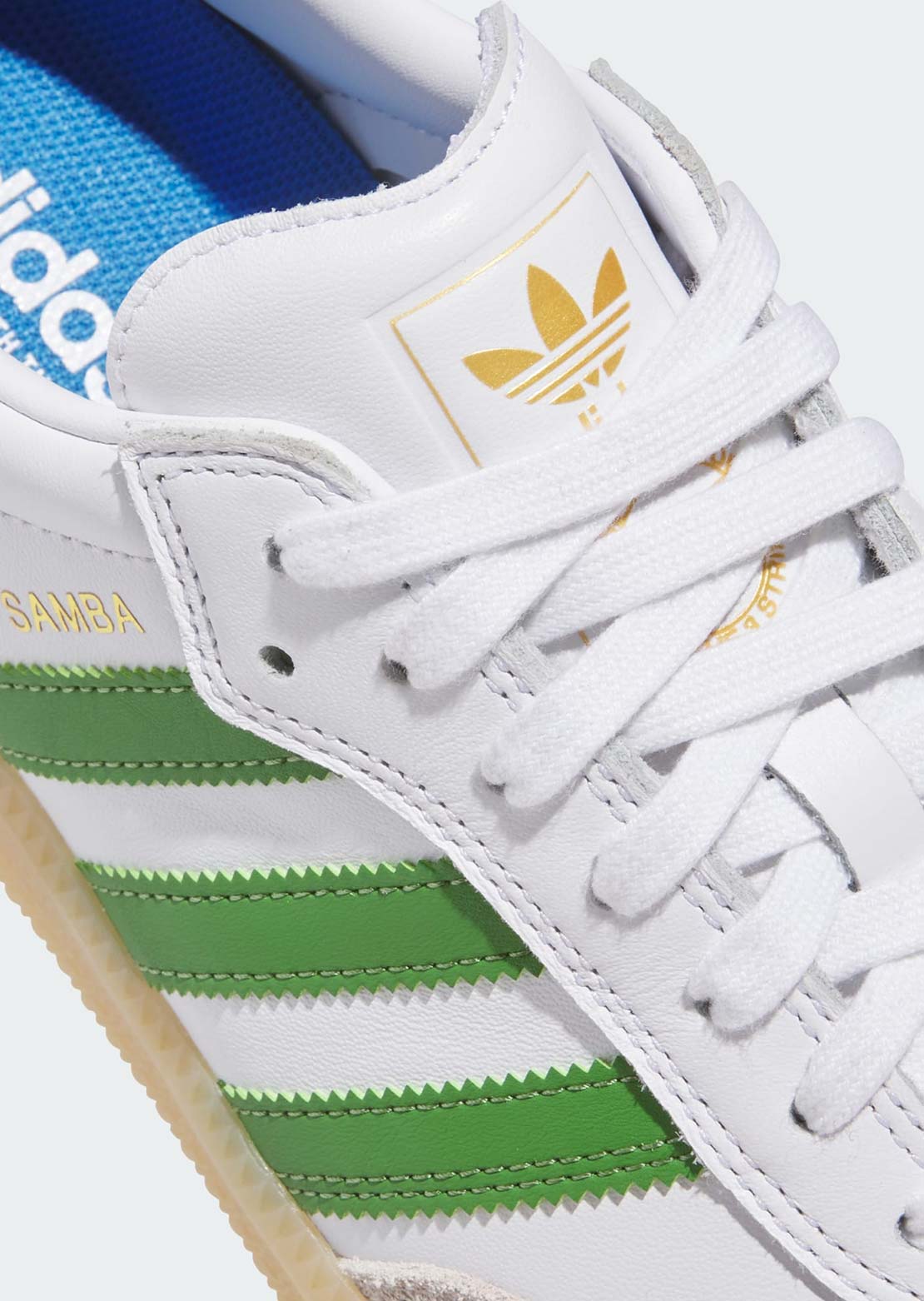 Adidas Unisex Samba ADV Skate Shoes Cloud White/Crew Green/Gum