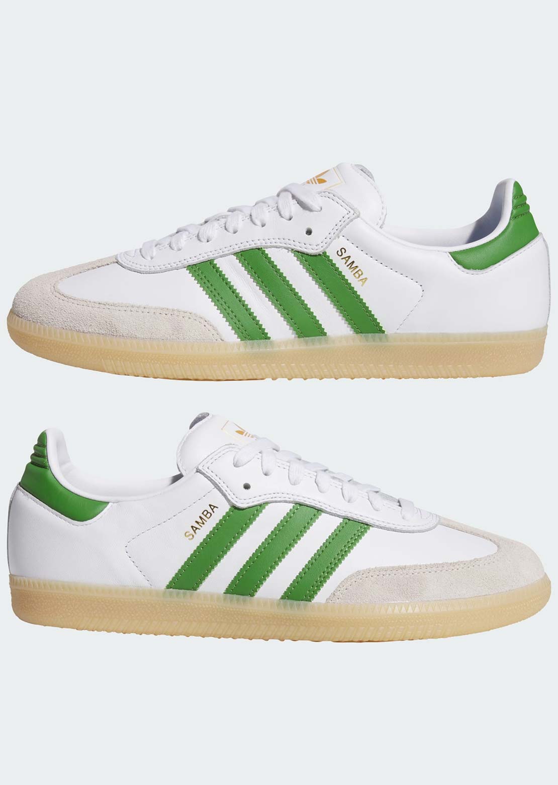 Adidas Unisex Samba ADV Skate Shoes Cloud White/Crew Green/Gum