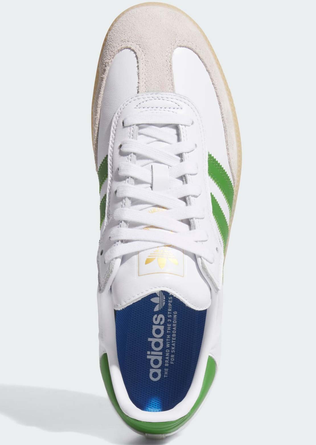 Adidas Unisex Samba ADV Skate Shoes Cloud White/Crew Green/Gum