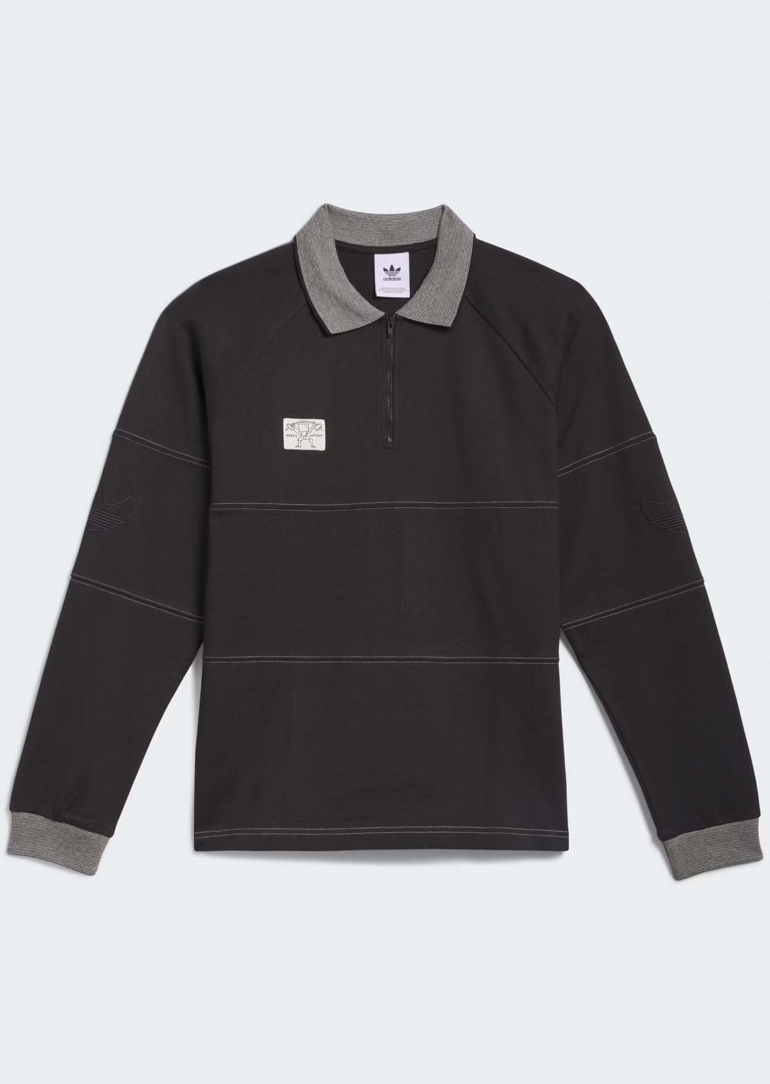 Adidas Unisex Shmoo Heavyweight Rugby Sweatshirt Black