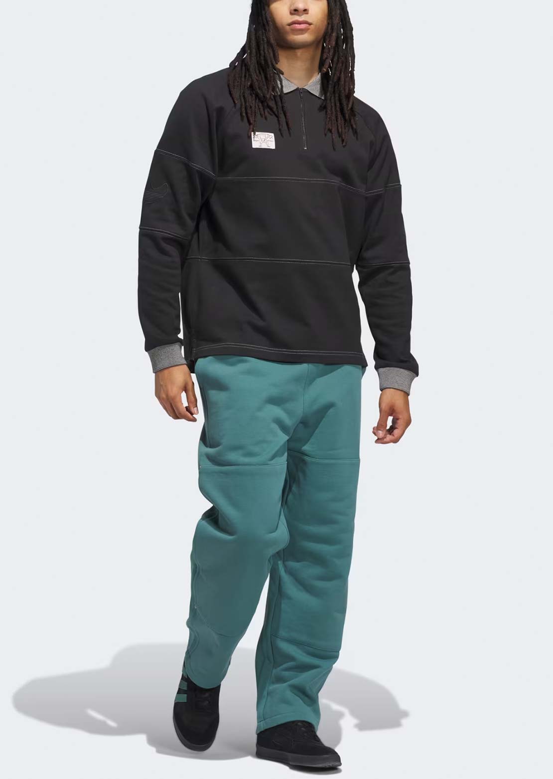 Adidas Unisex Shmoo Heavyweight Rugby Sweatshirt Black