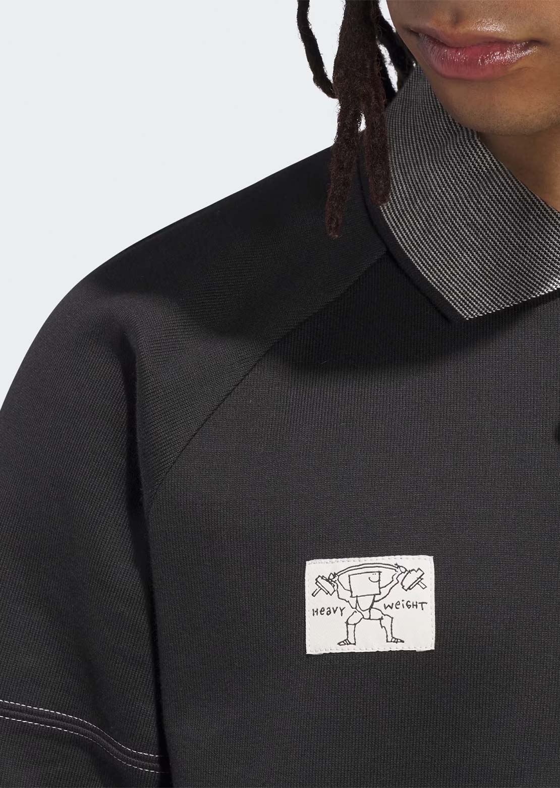 Adidas Unisex Shmoo Heavyweight Rugby Sweatshirt Black