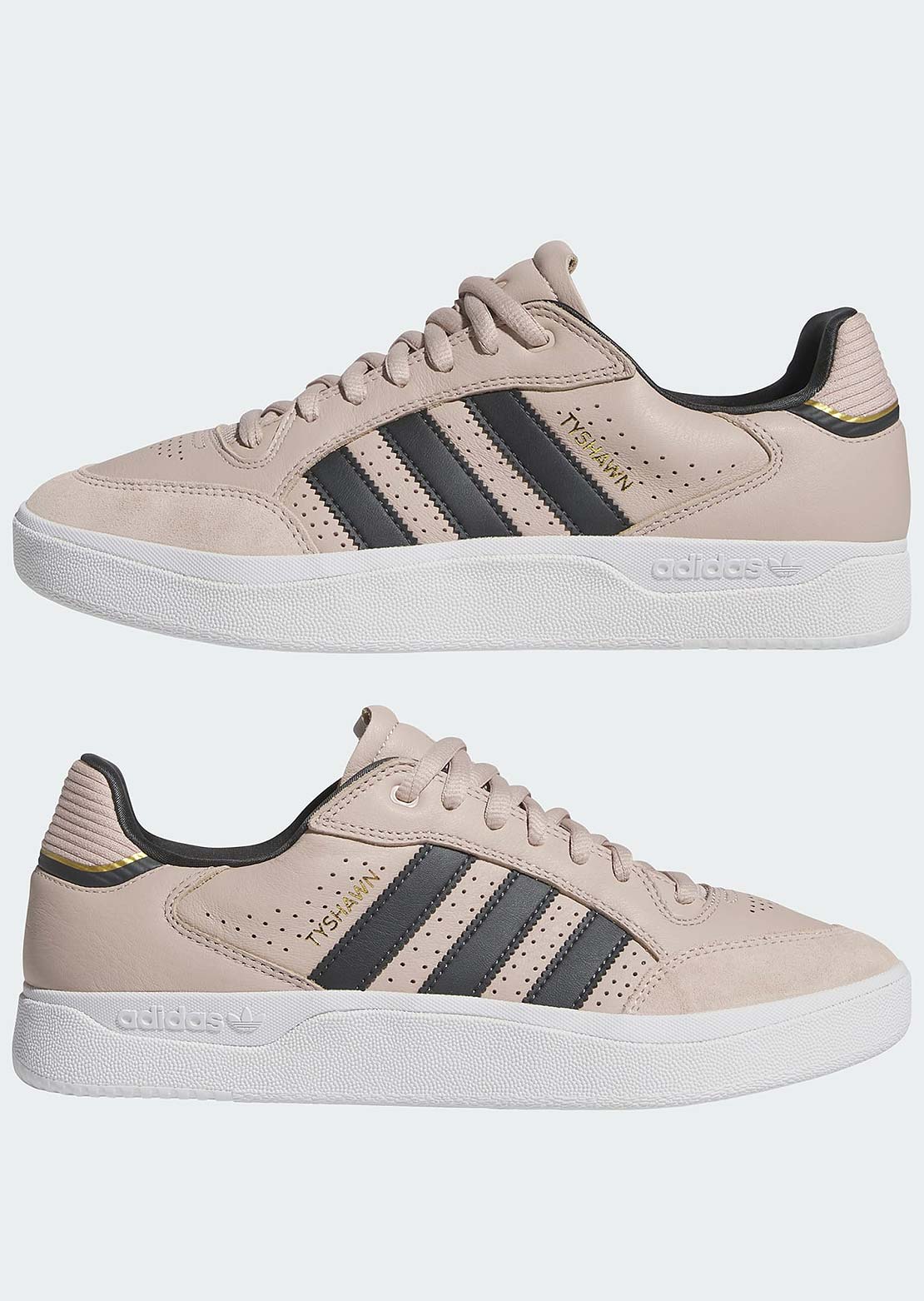 Adidas Unisex Tyshawn Low Skate Shoes Carbon/Gold