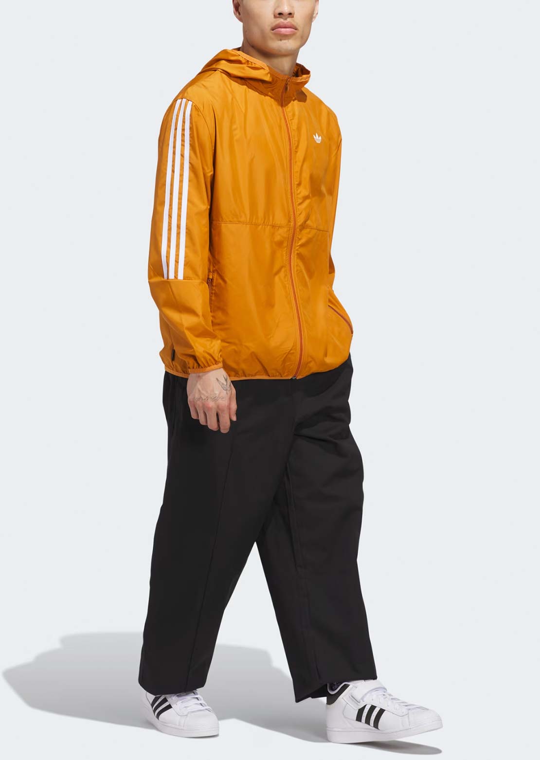 Adidas Unisex Windbreaker Jacket Orange/White