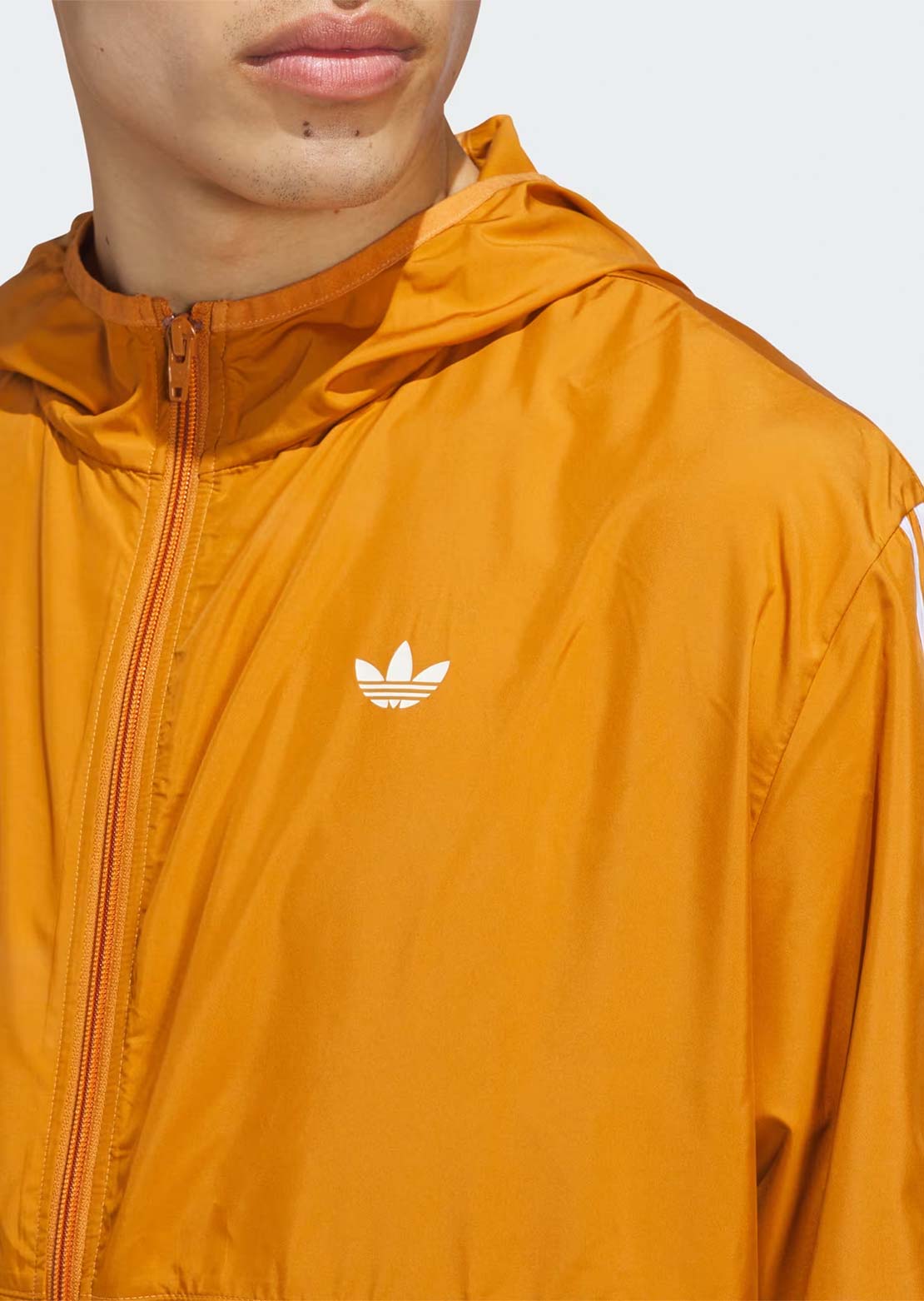 Adidas Unisex Windbreaker Jacket Orange/White