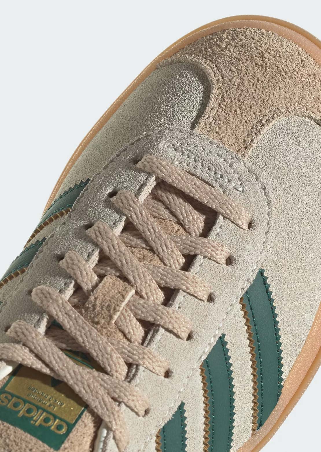 Adidas Women's Gazelle Bold Shoes Cream White/Collegiate Green/Magic Beige