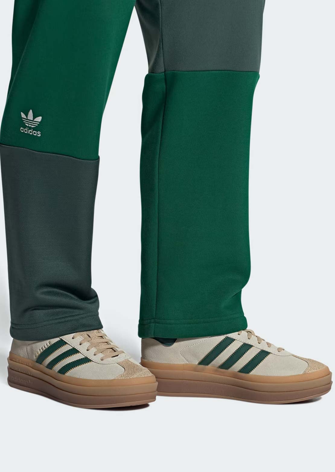 Adidas Women's Gazelle Bold Shoes Cream White/Collegiate Green/Magic Beige