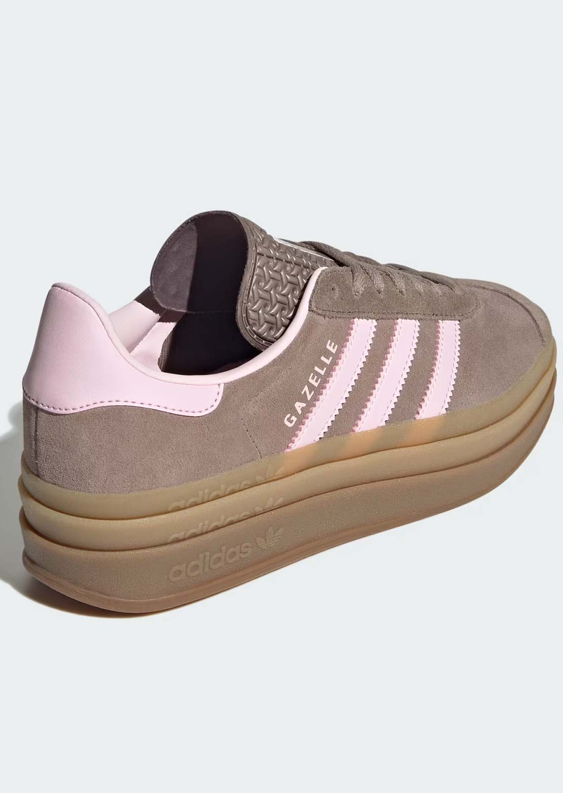 Adidas Women's Gazelle Bold Shoes Trace Brown/Clear Pink/Earth Strata