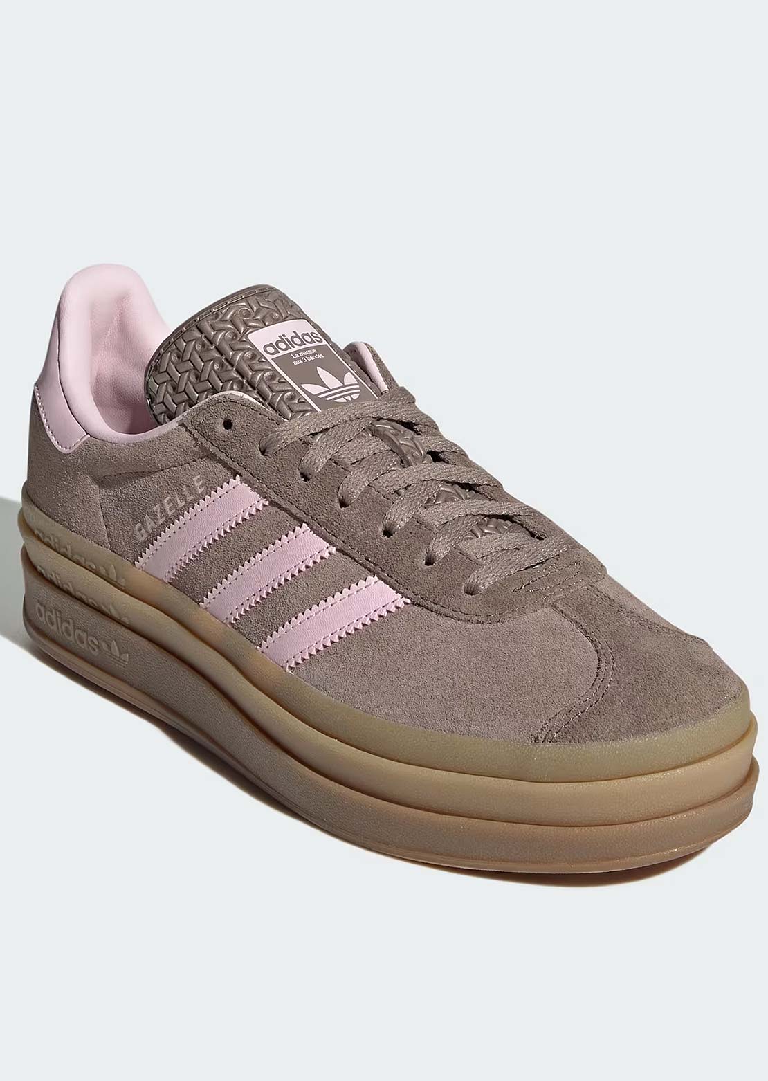 Adidas Women's Gazelle Bold Shoes Trace Brown/Clear Pink/Earth Strata