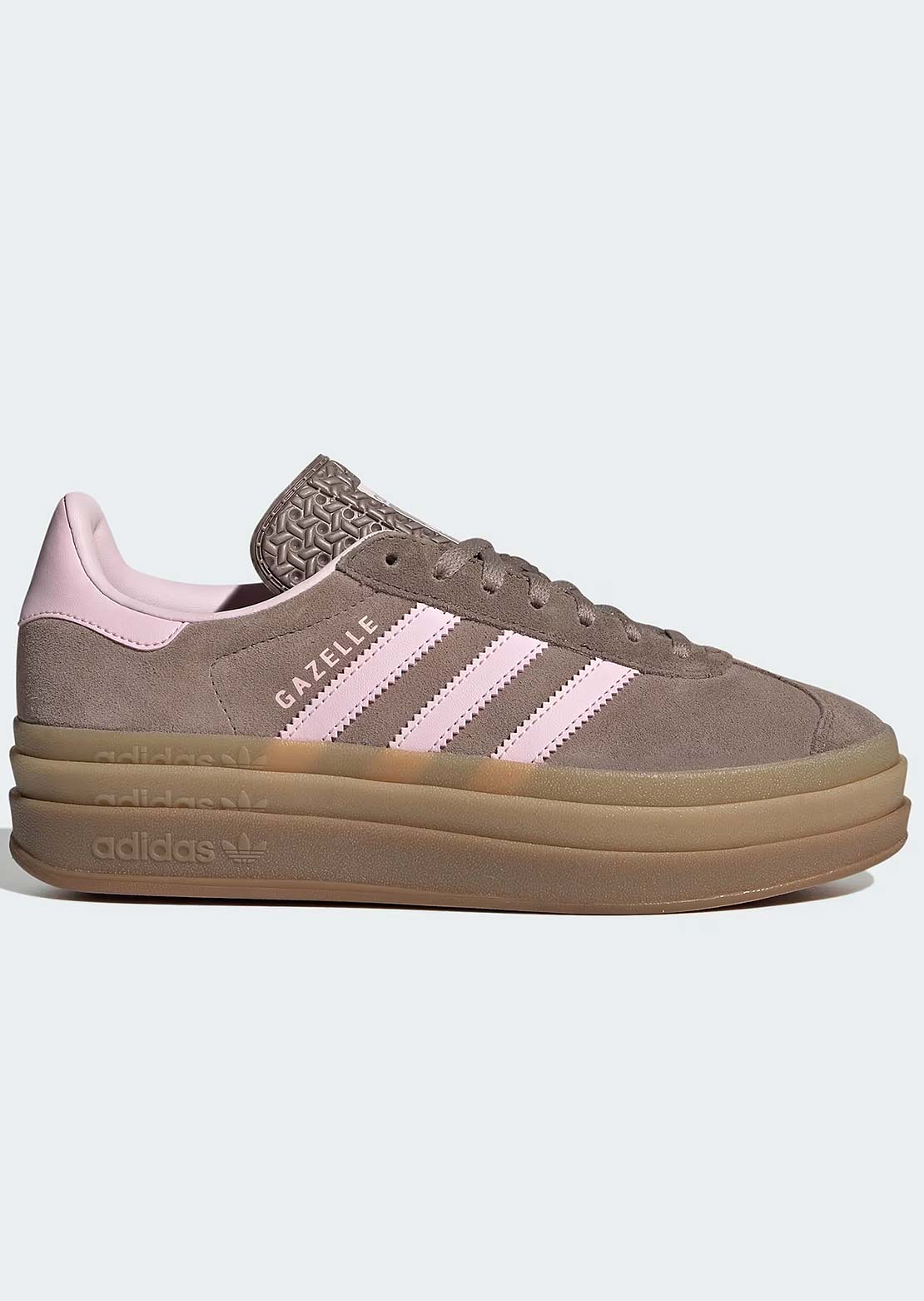 Adidas Women's Gazelle Bold Shoes Trace Brown/Clear Pink/Earth Strata