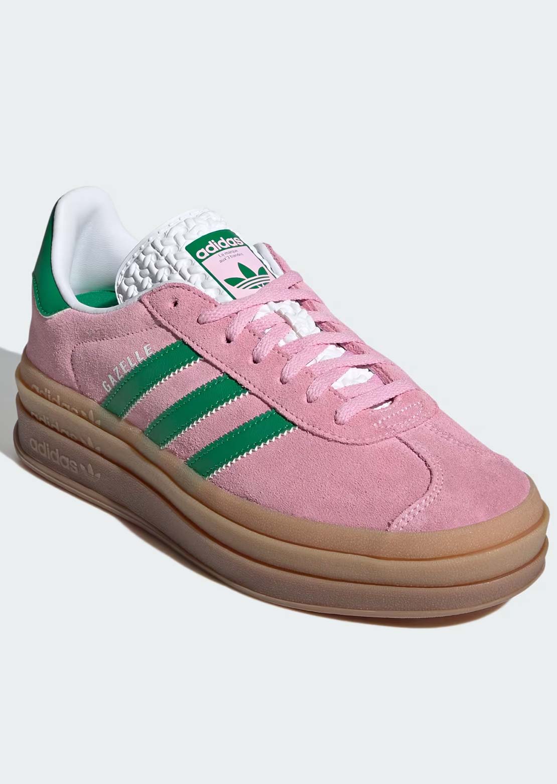 Adidas Women's Gazelle Bold Shoes True Pink/Green/Cloud White