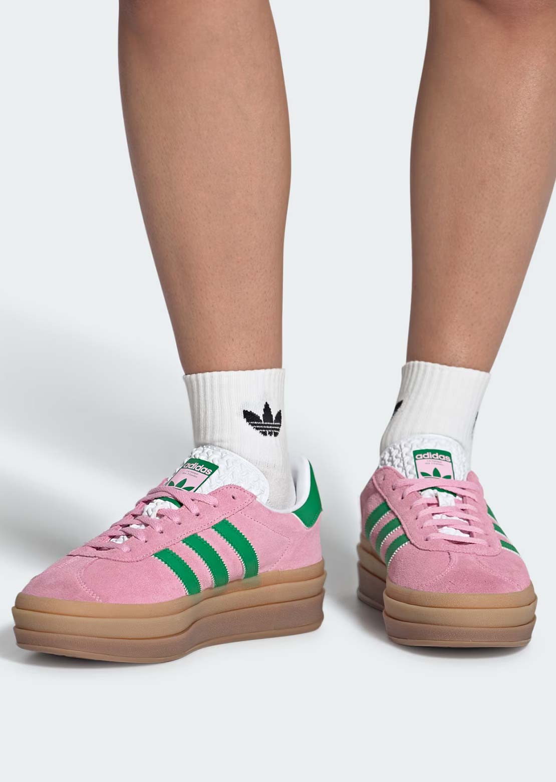 Adidas Women's Gazelle Bold Shoes True Pink/Green/Cloud White