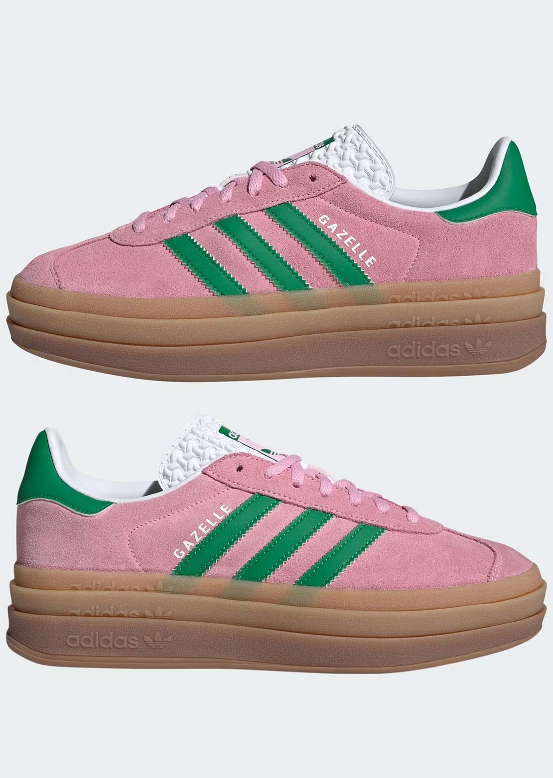 Adidas Women's Gazelle Bold Shoes True Pink/Green/Cloud White