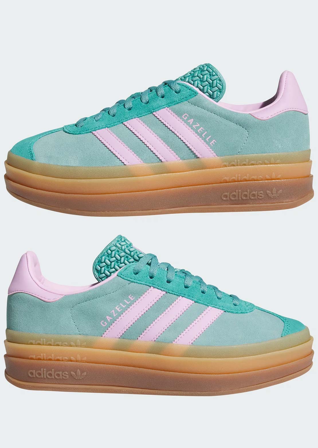 Adidas Women's Gazelle Bold Shoes Powder Teal/Bliss Lilac/Pure Teal