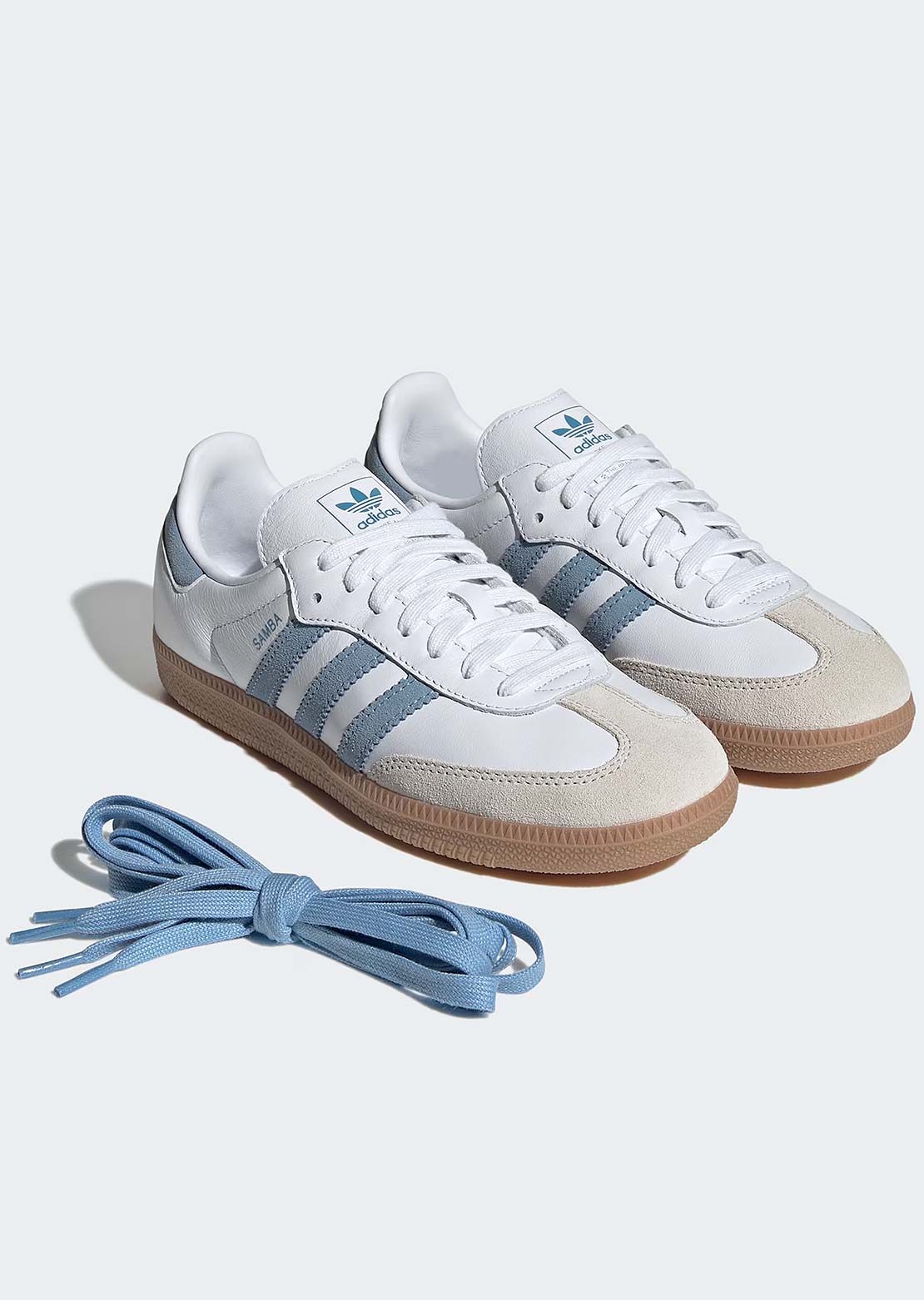 Adidas Women's Samba Originals Shoes Cloud White/Alumina/Ash Blue