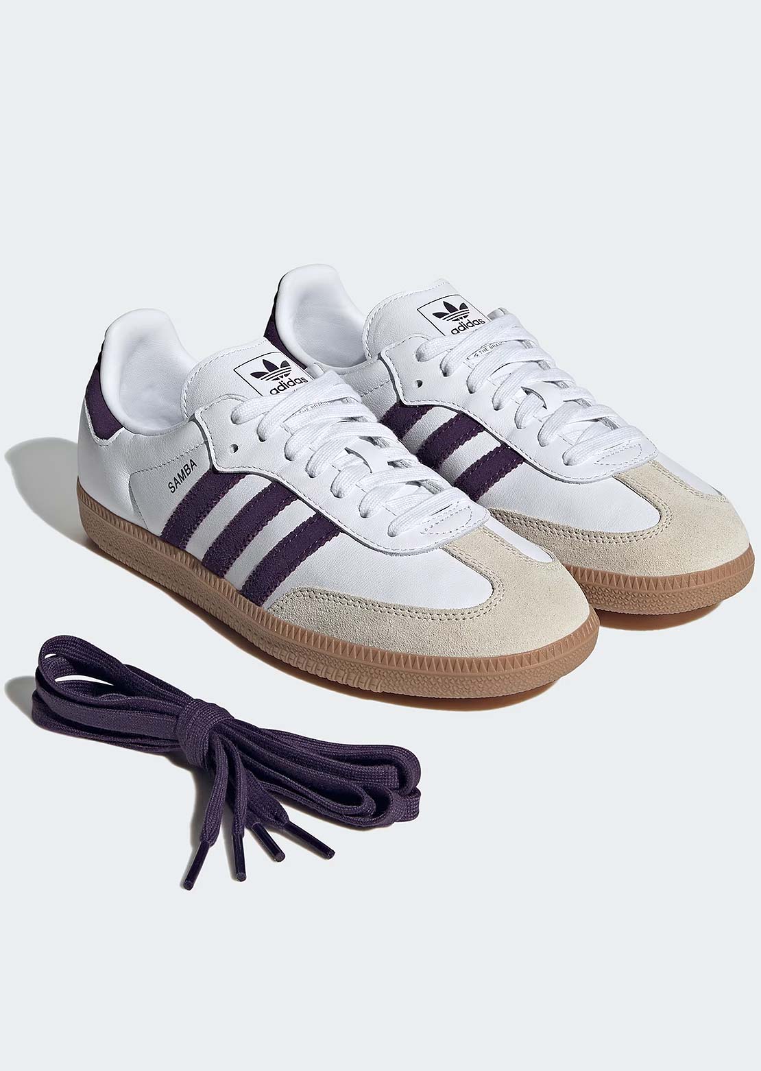 Adidas Women's Samba Originals Shoes Cloud White/Alumina/Aurora Plum
