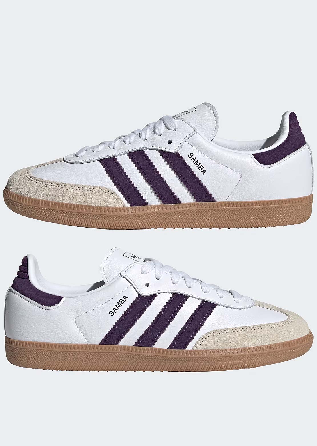 Adidas Women's Samba Originals Shoes Cloud White/Alumina/Aurora Plum
