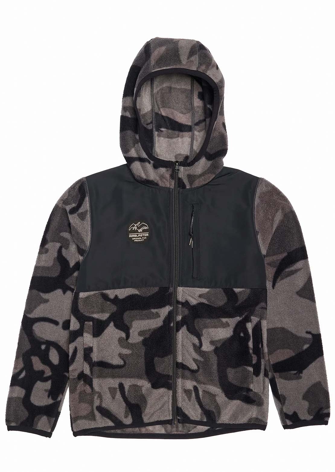 Airblaster Junior Fleece Jacket Black Dinoflage XL