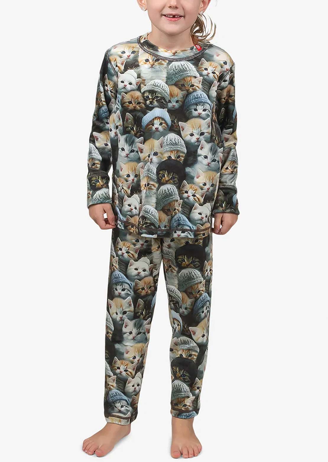 Airhole Junior Milk Fleece Thermal Set Kitties