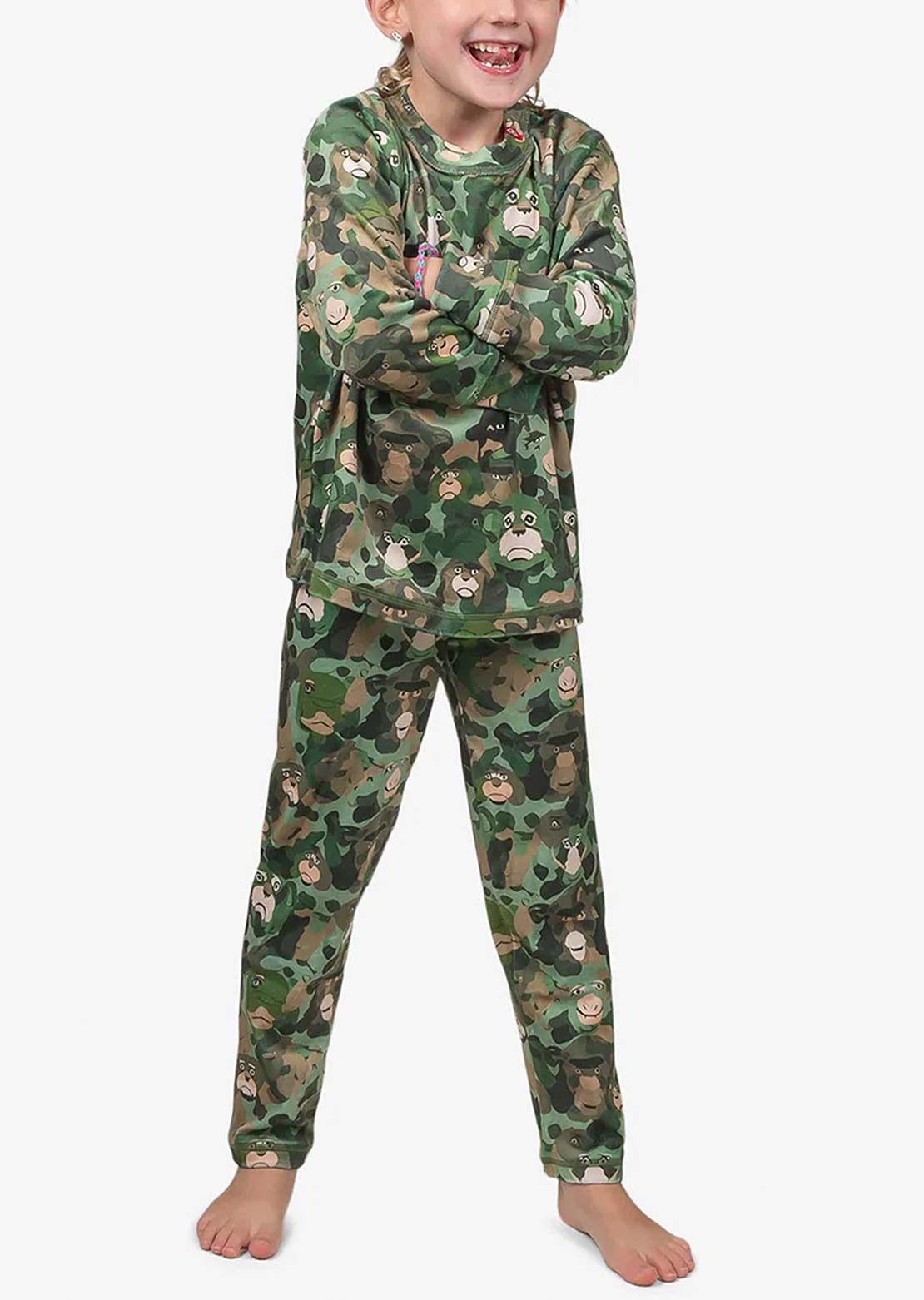 Airhole Junior Milk Fleece Thermal Set Monkey Camo