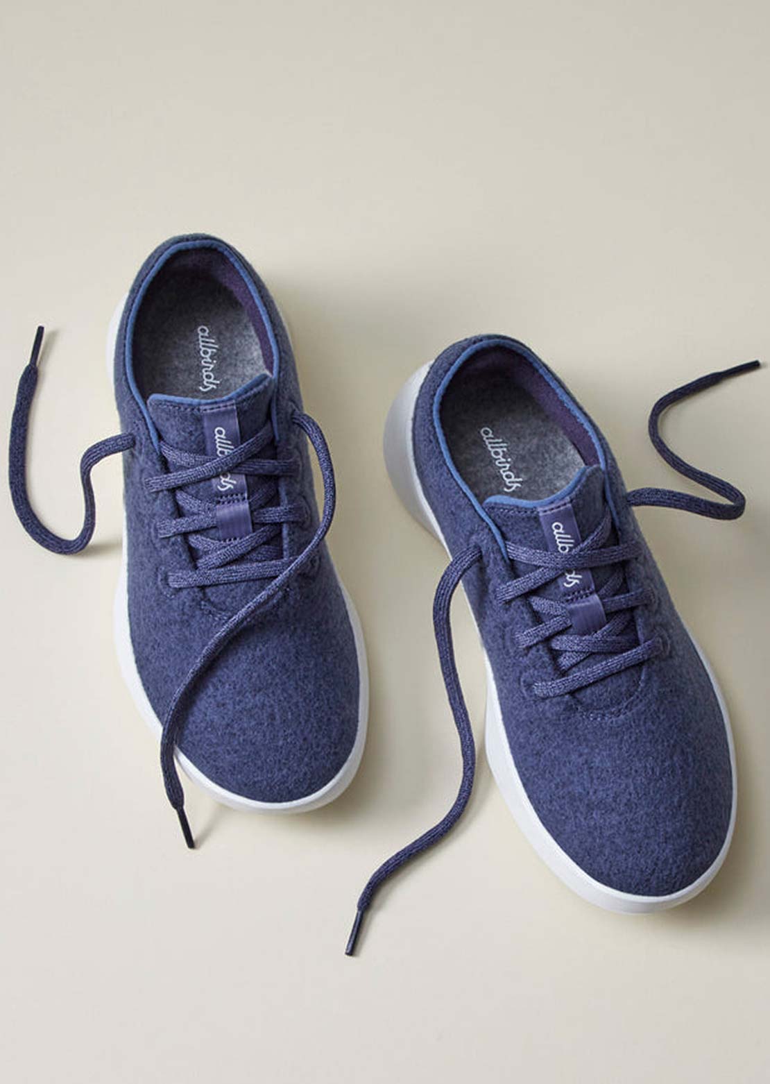 Allbirds Mens Wool Runner 2 Shoes Hazy Indigo (Blizzard)