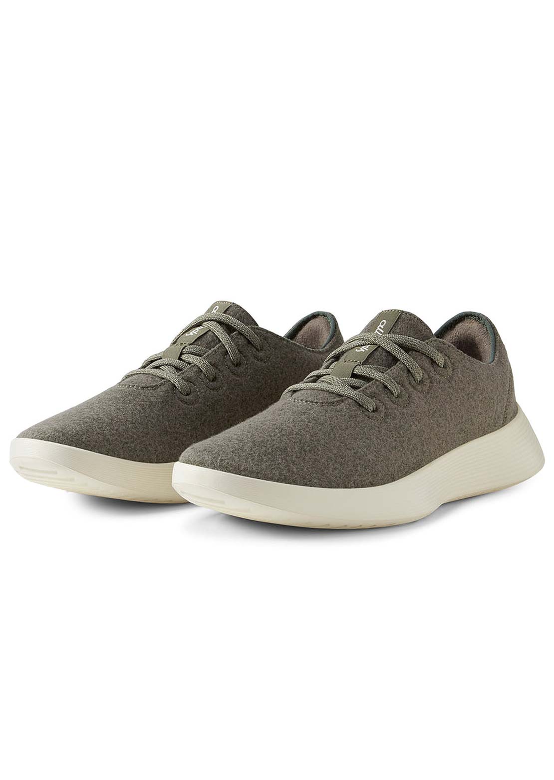 Allbirds Mens Wool Runner 2 Shoes Rugged Green (Stony Cream)