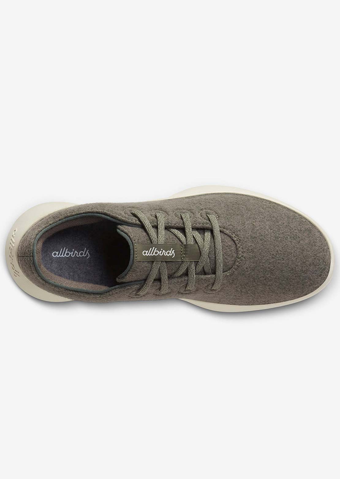 Allbirds Mens Wool Runner 2 Shoes Rugged Green (Stony Cream)