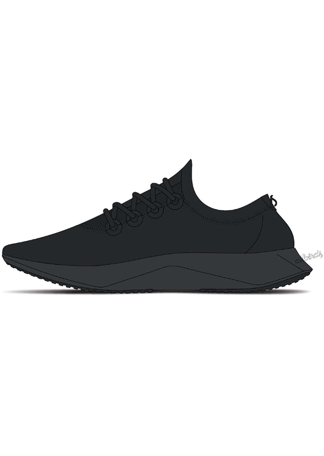 Allbirds Mens Wool Dasher 2 Mizzles Shoes Natural Black (Dark Grey)