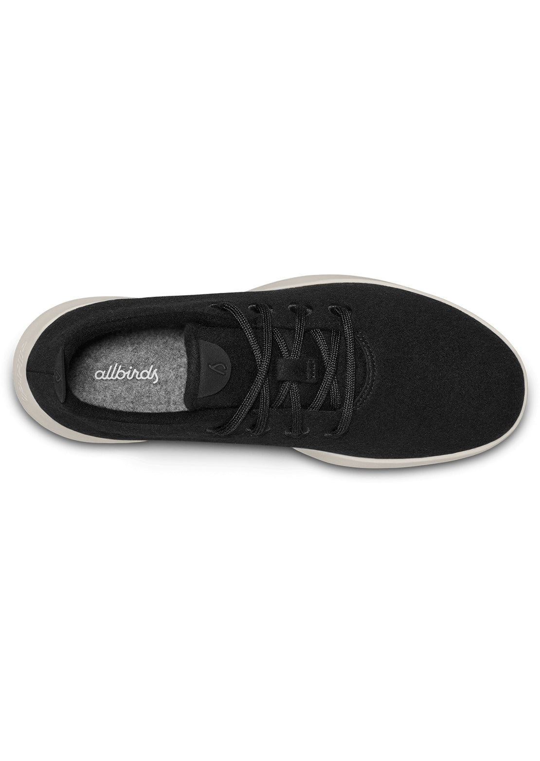 Allbirds Mens Wool Runner Shoes True Black (Cream)