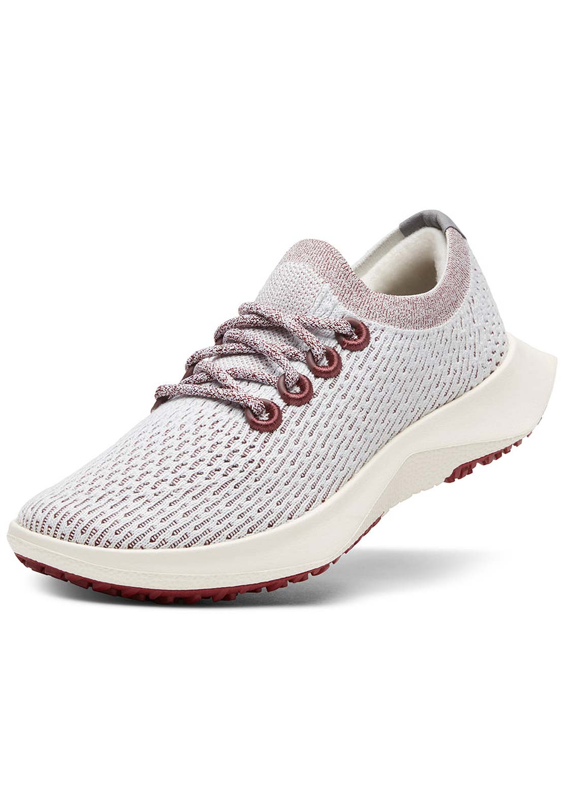 Allbirds Womens Tree Dasher 2 Shoes Blizzard/Thunder Red (Natural White)