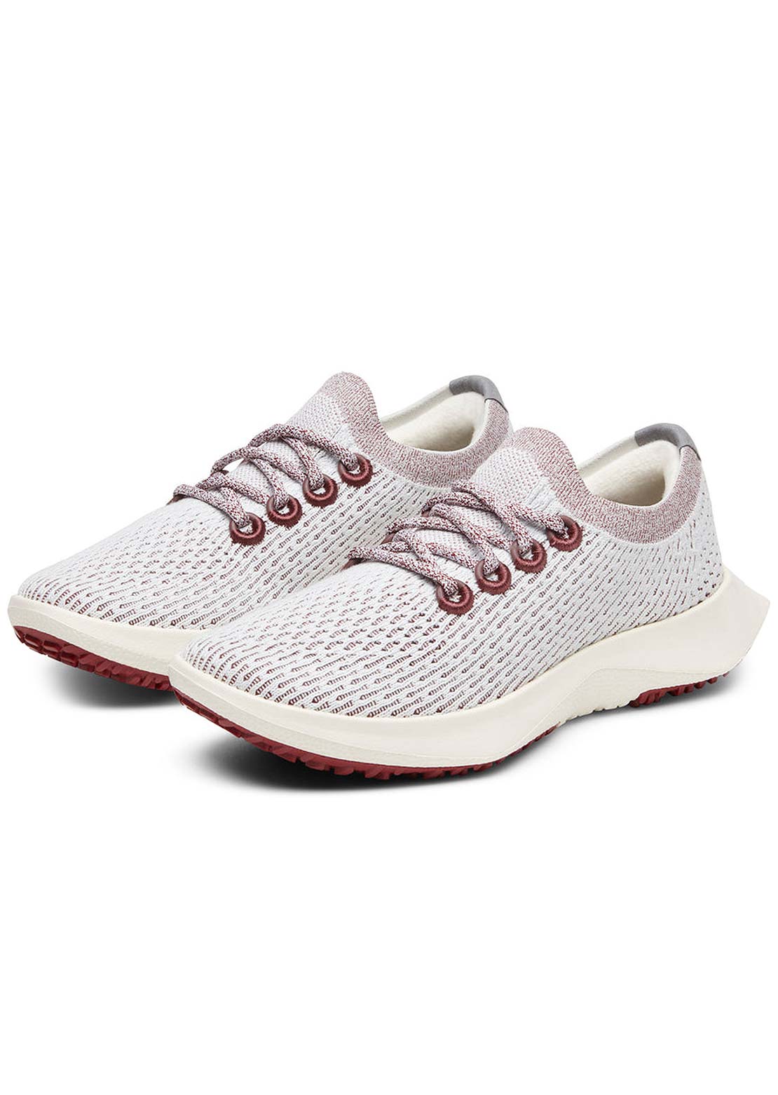Allbirds Womens Tree Dasher 2 Shoes Blizzard/Thunder Red (Natural White)