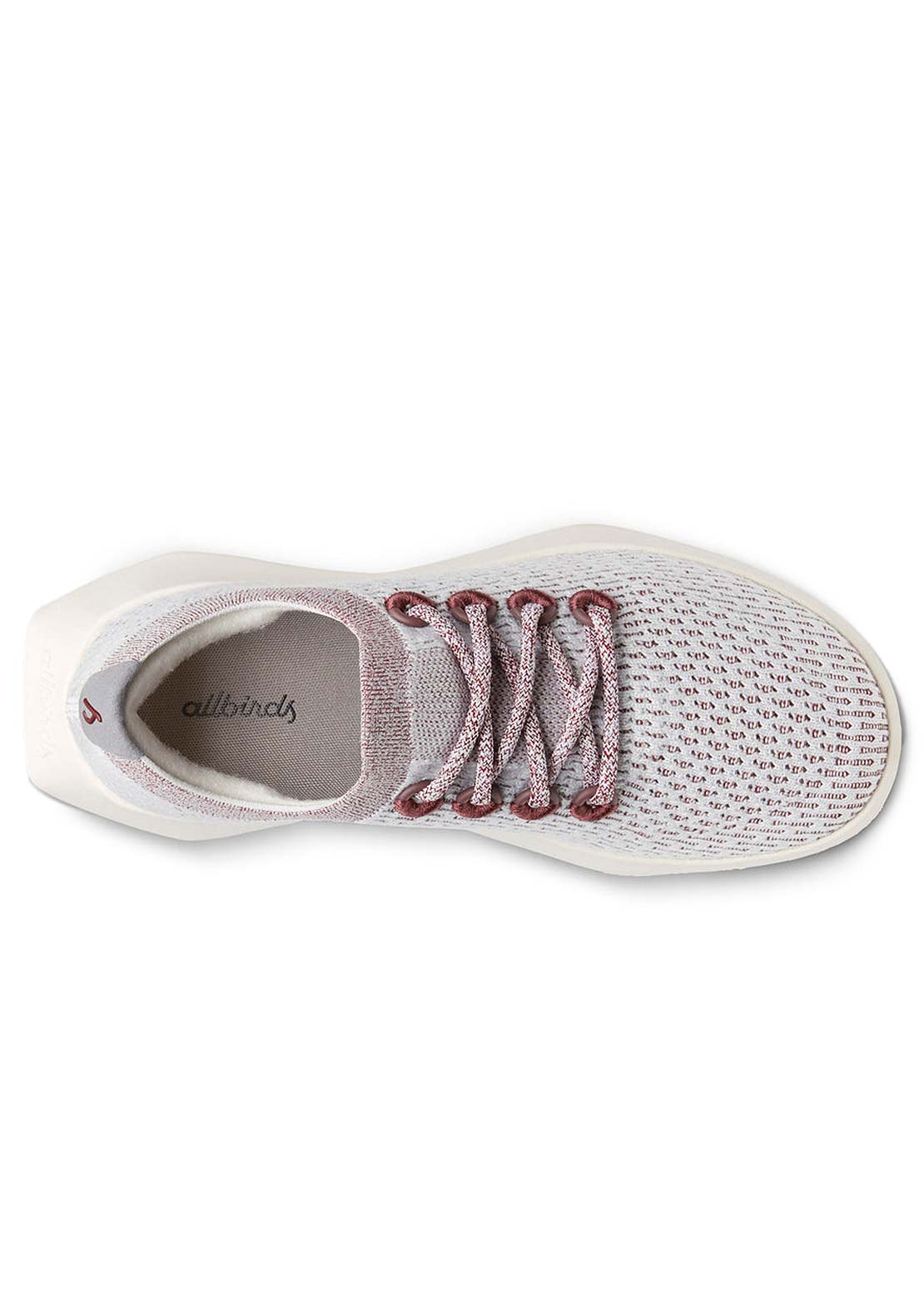 Allbirds Womens Tree Dasher 2 Shoes Blizzard/Thunder Red (Natural White)