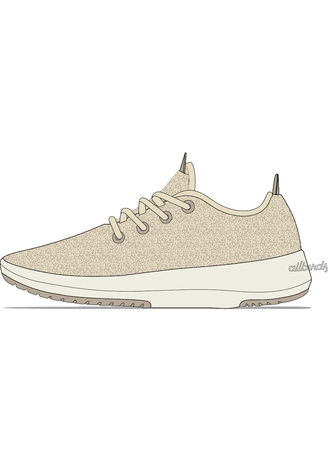 Allbirds Womens Wool Runner Mizzles Shoes Stony Cream (Natural White)