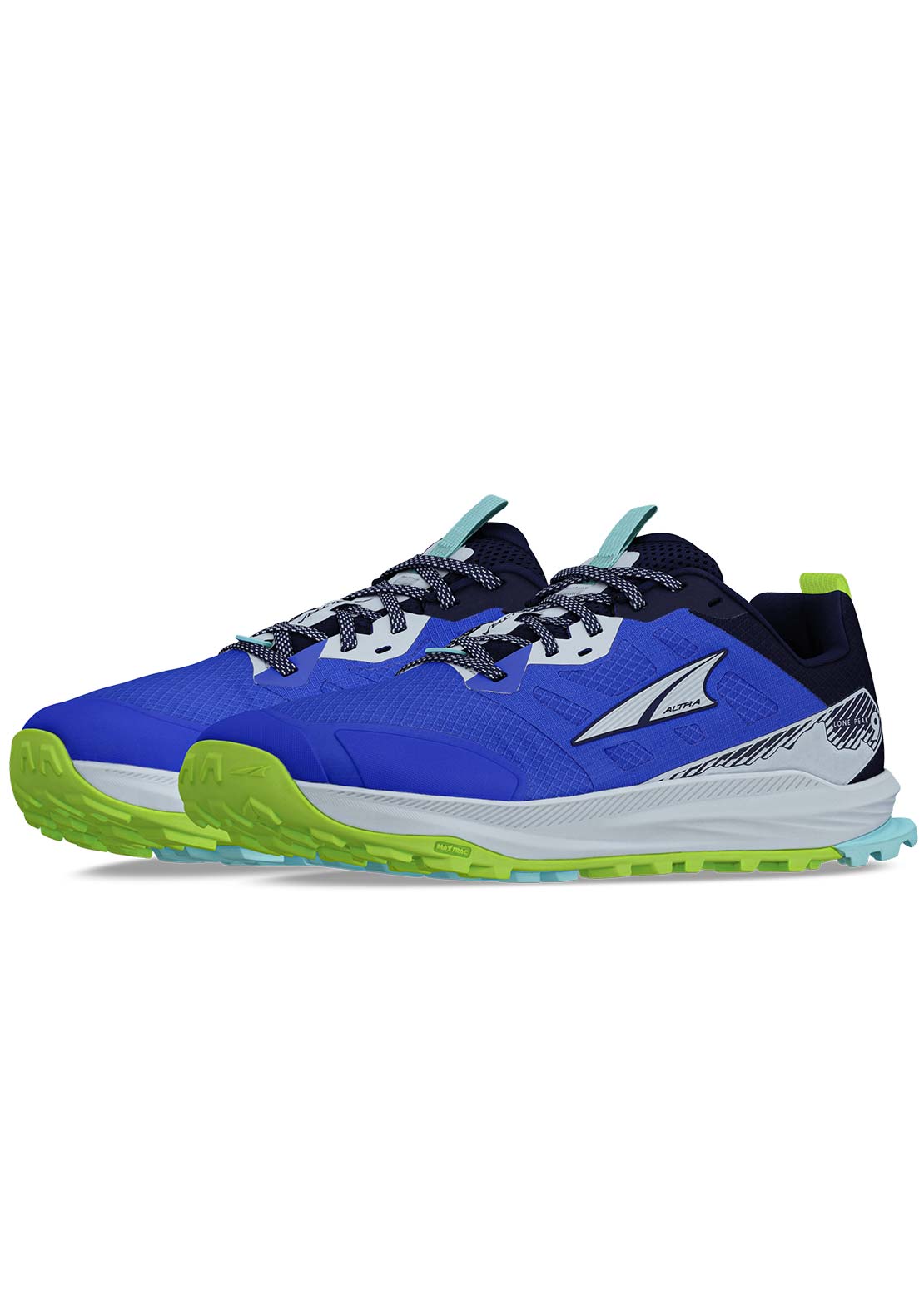 Altra Men's Lone Peak 9 Running Shoes Blue/Lime