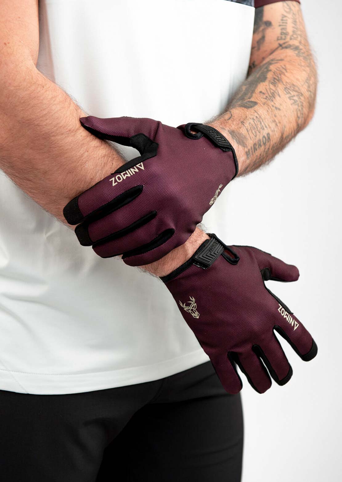 Animoz Unisex Wild Gloves Burgundy