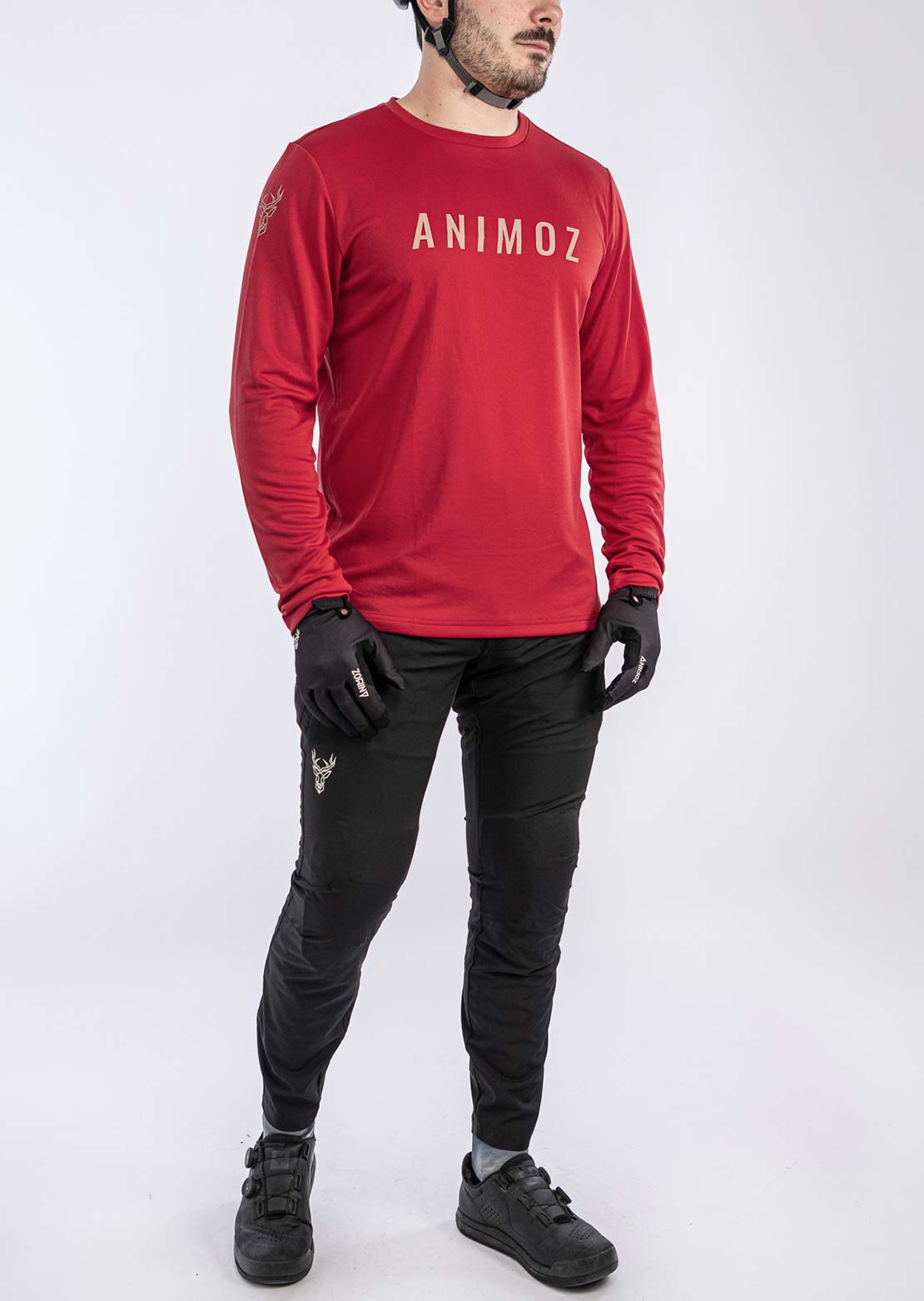 Animoz Men's Raw Long Sleeve Jersey Red