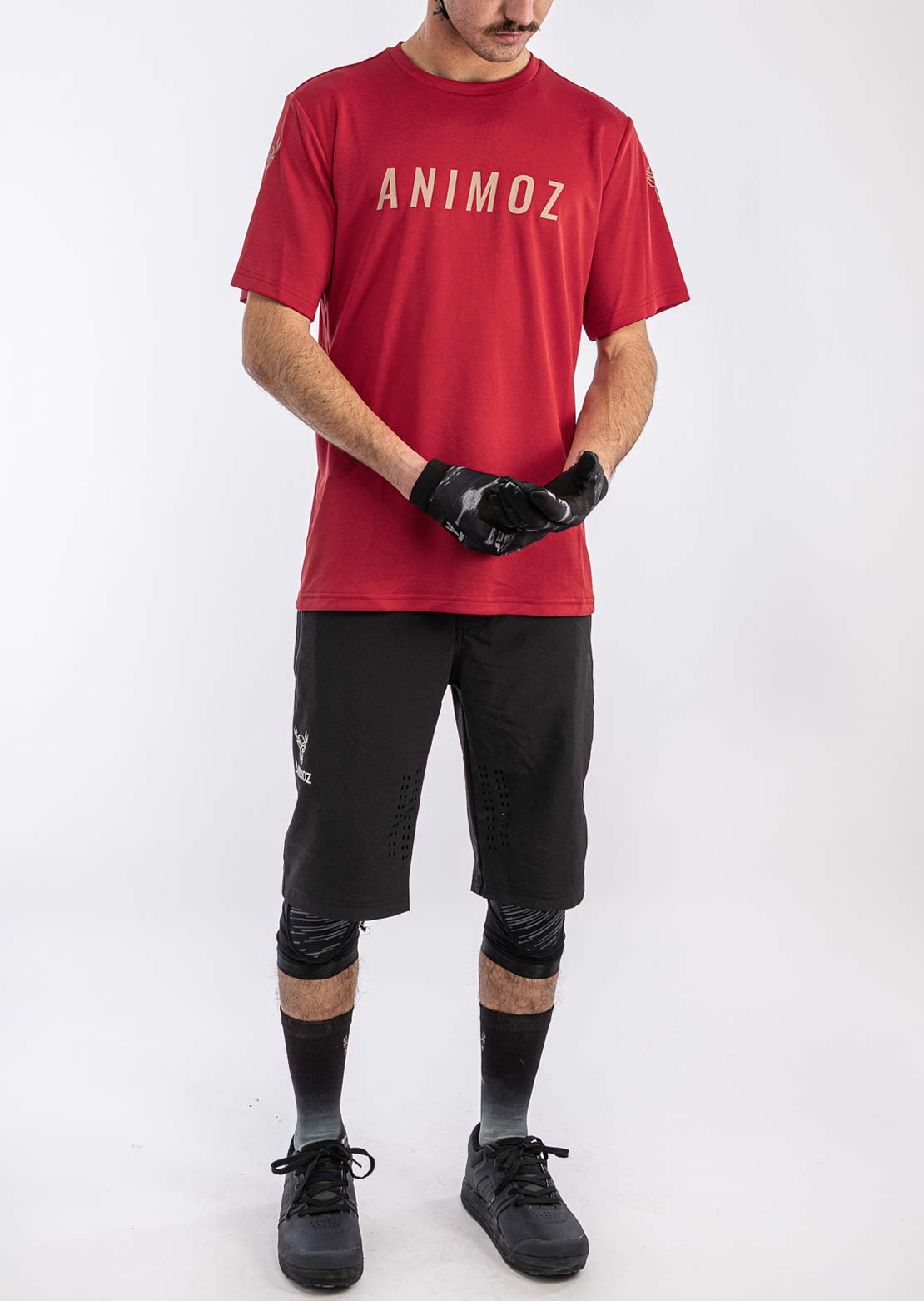 Animoz Men's Raw Short Sleeve Jersey Red