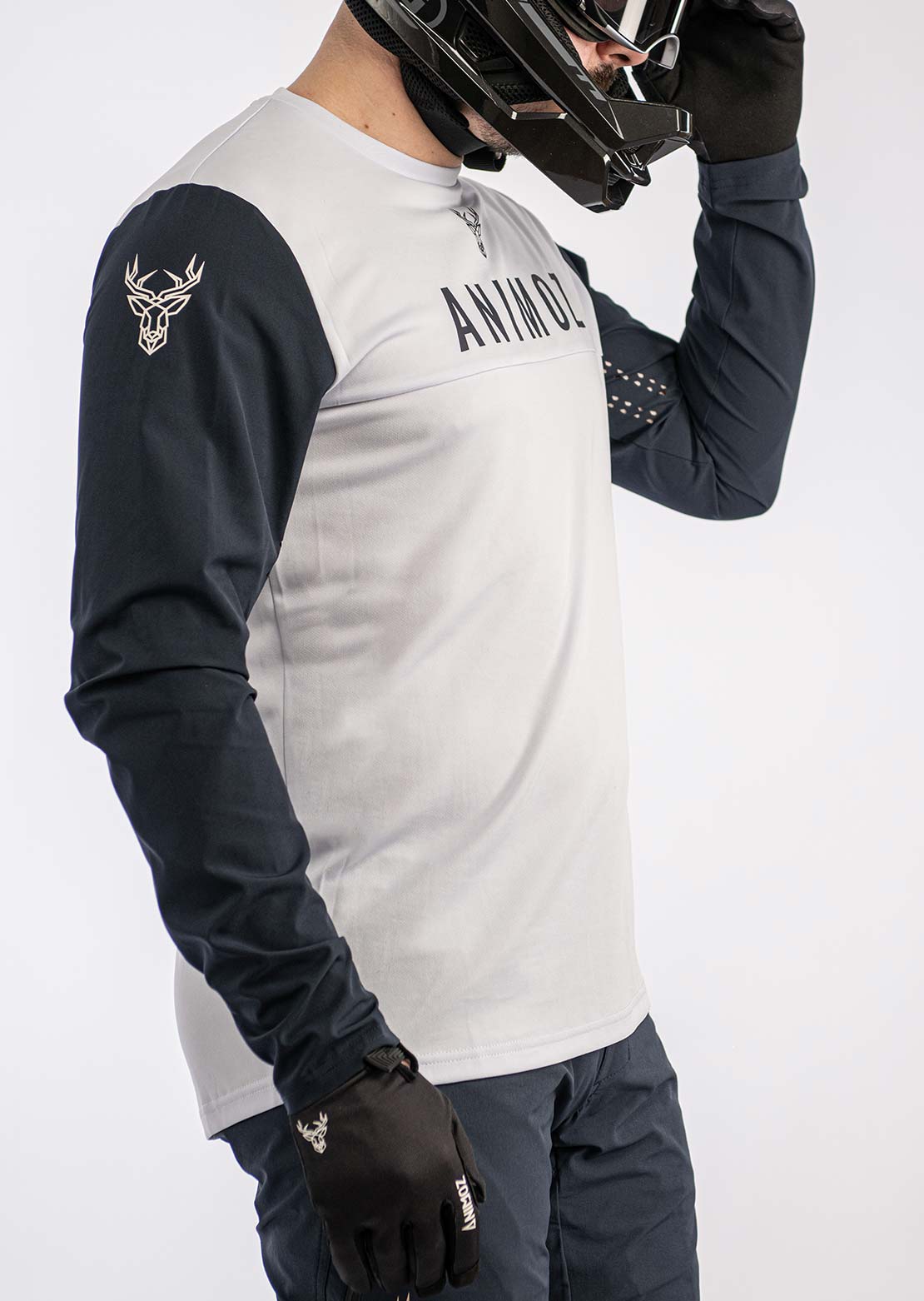 Animoz Men's Wild Long Sleeve Jersey Clear Grey
