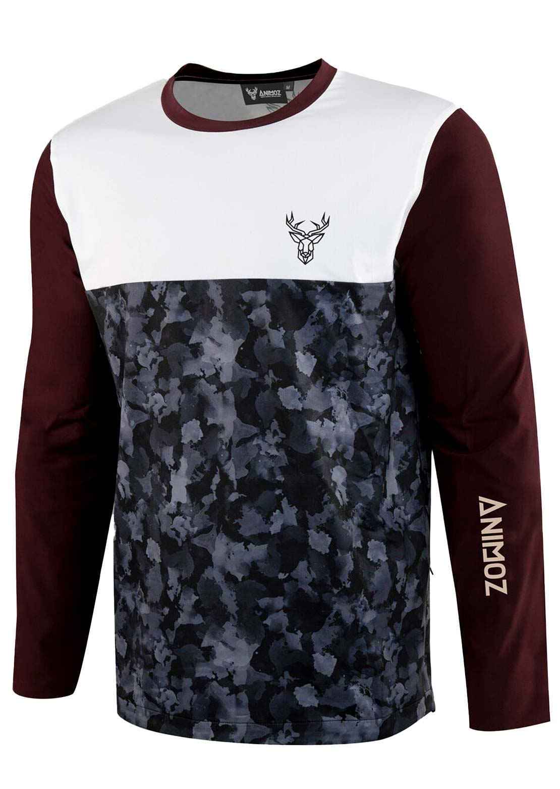 Animoz Men's Wild Long Sleeve Jersey Burgundy