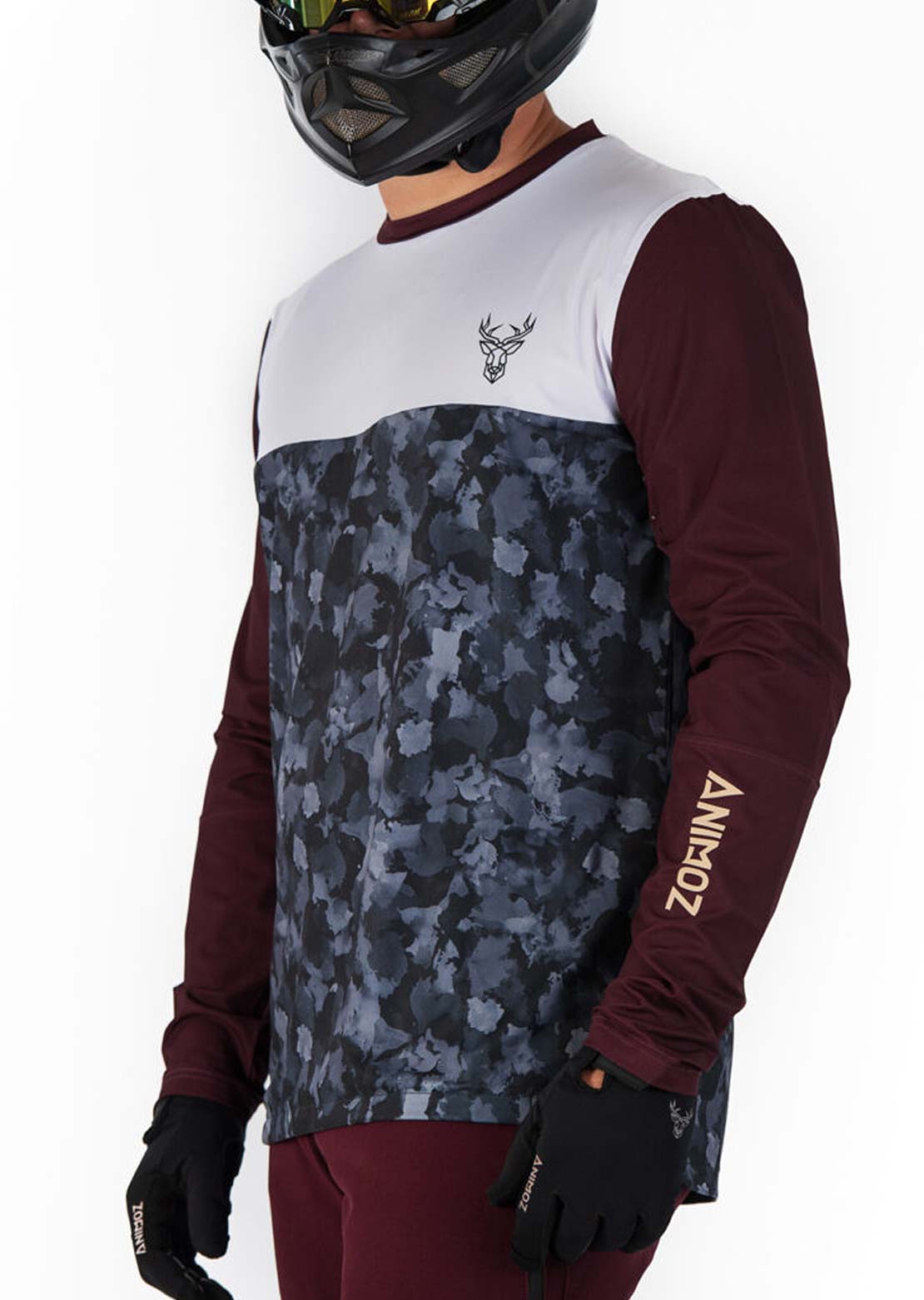 Animoz Men's Wild Long Sleeve Jersey Burgundy