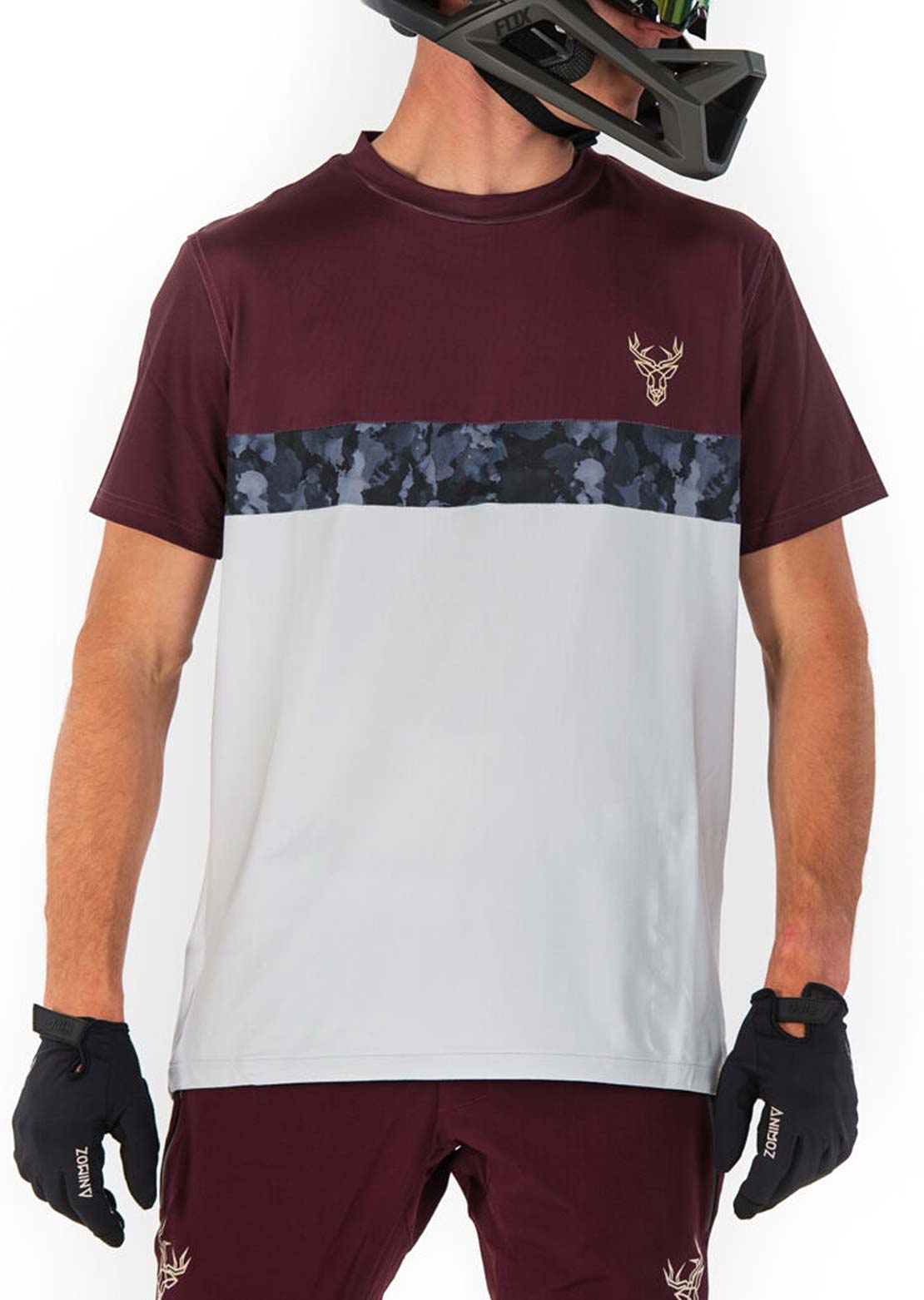 Animoz Men's Wild Short Sleeve Jersey Burgundy