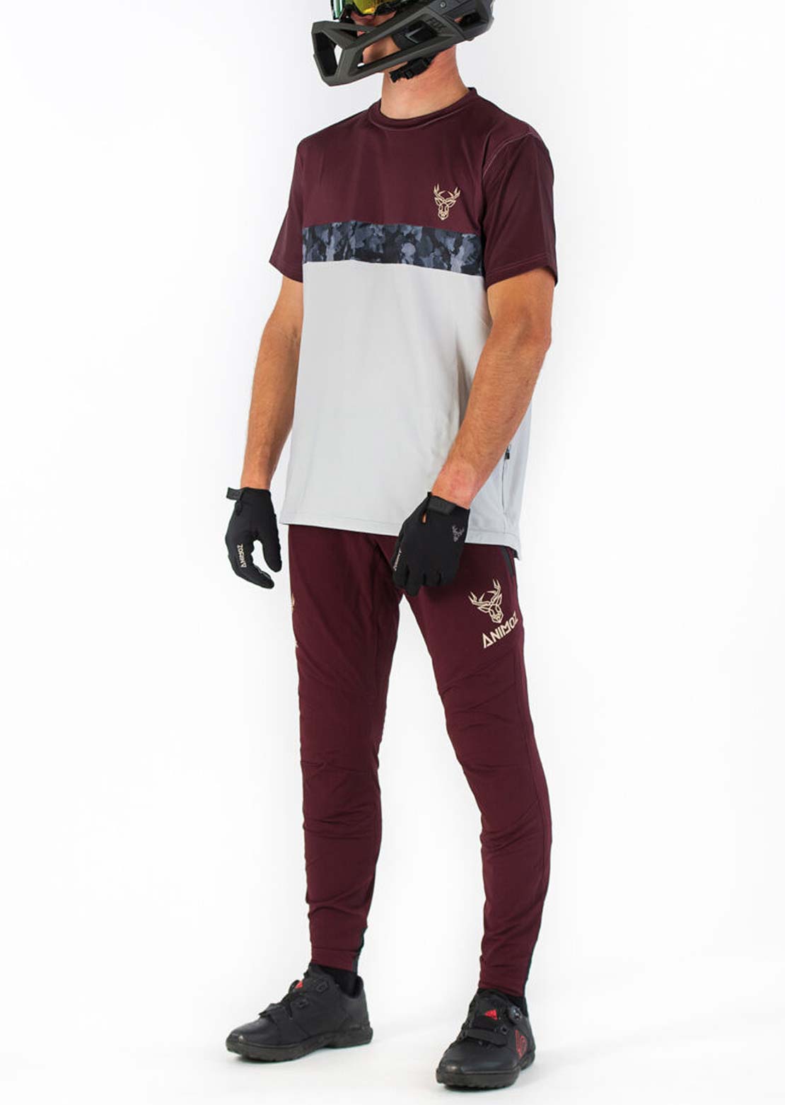 Animoz Men's Wild Short Sleeve Jersey Burgundy