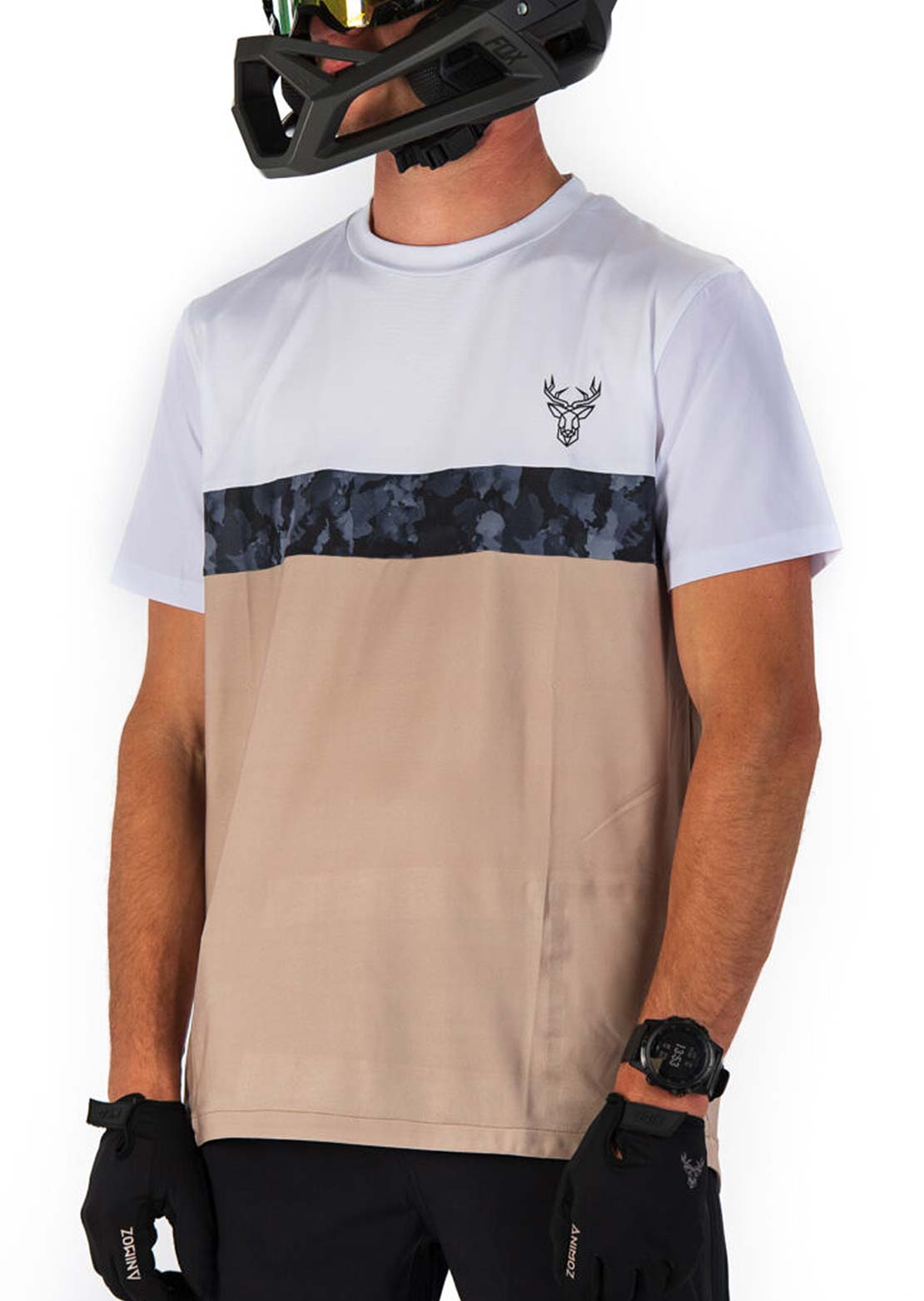 Animoz Men's Wild Short Sleeve Jersey Camel