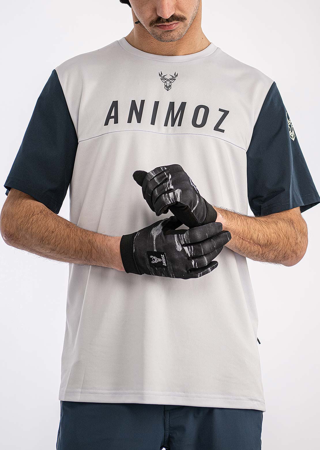 Animoz Men's Wild Short Sleeve Jersey Clear Gray