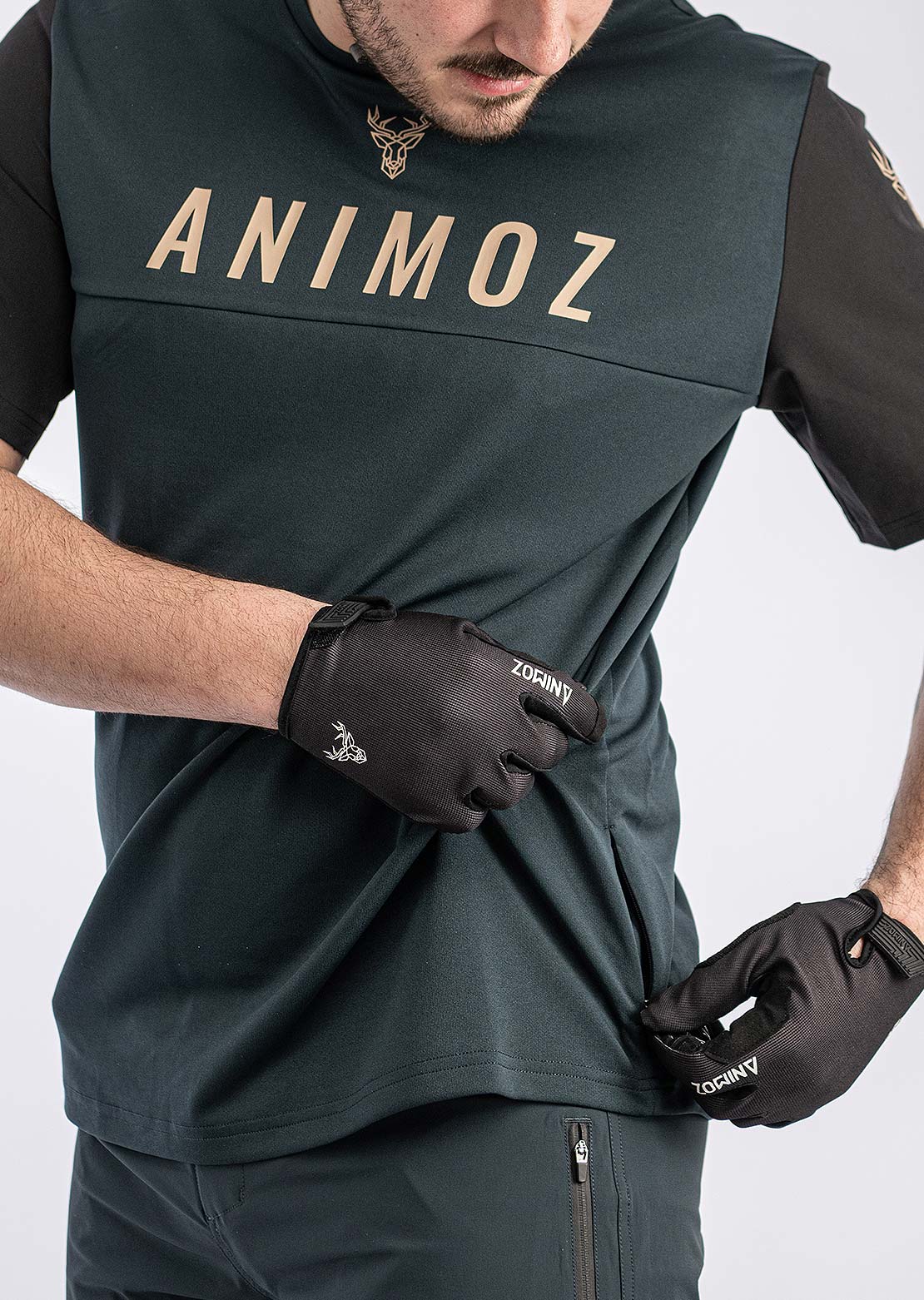 Animoz Men's Wild Short Sleeve Jersey Dark Grey