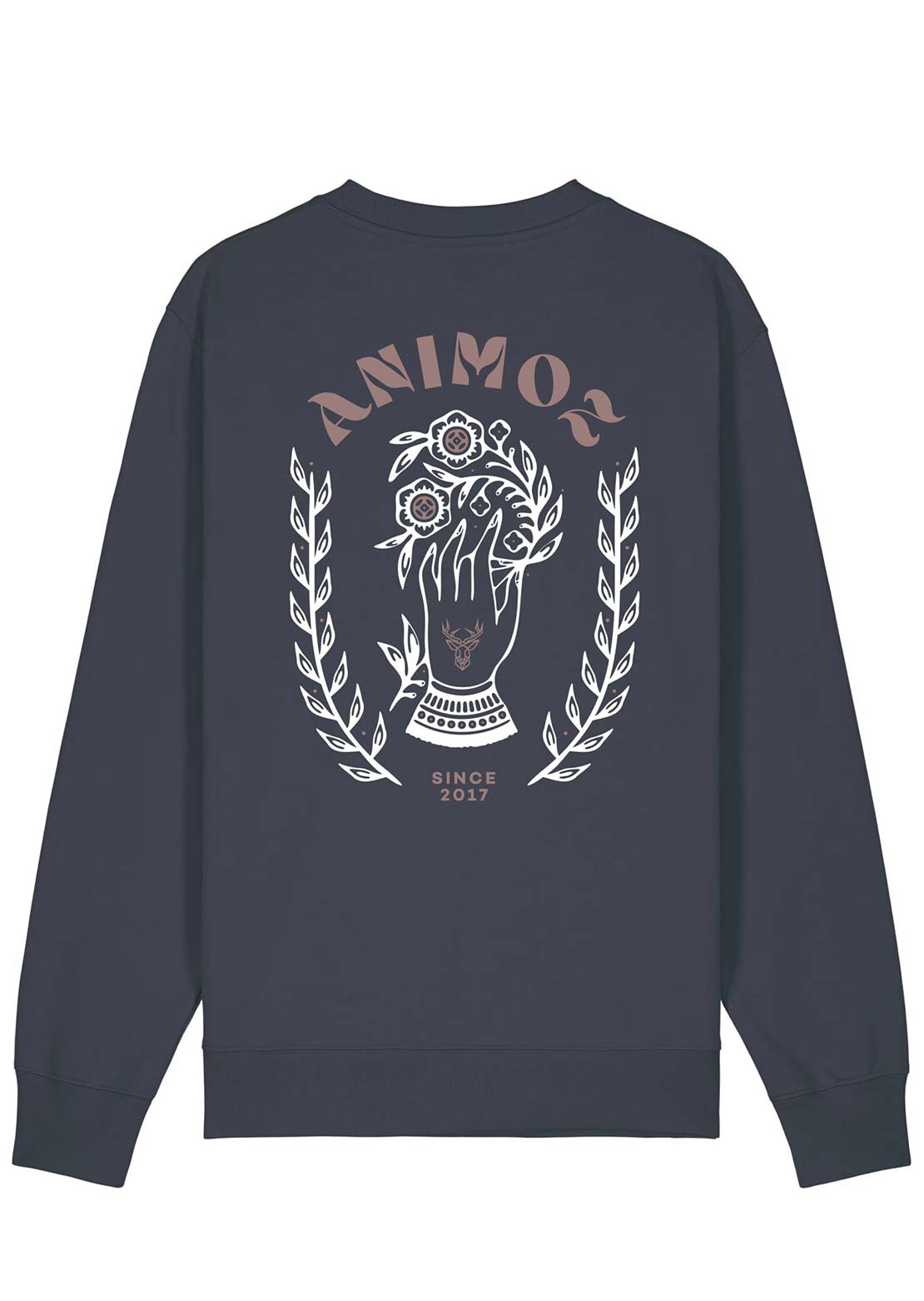 Animoz Unisex Crewneck Hand Ink Grey