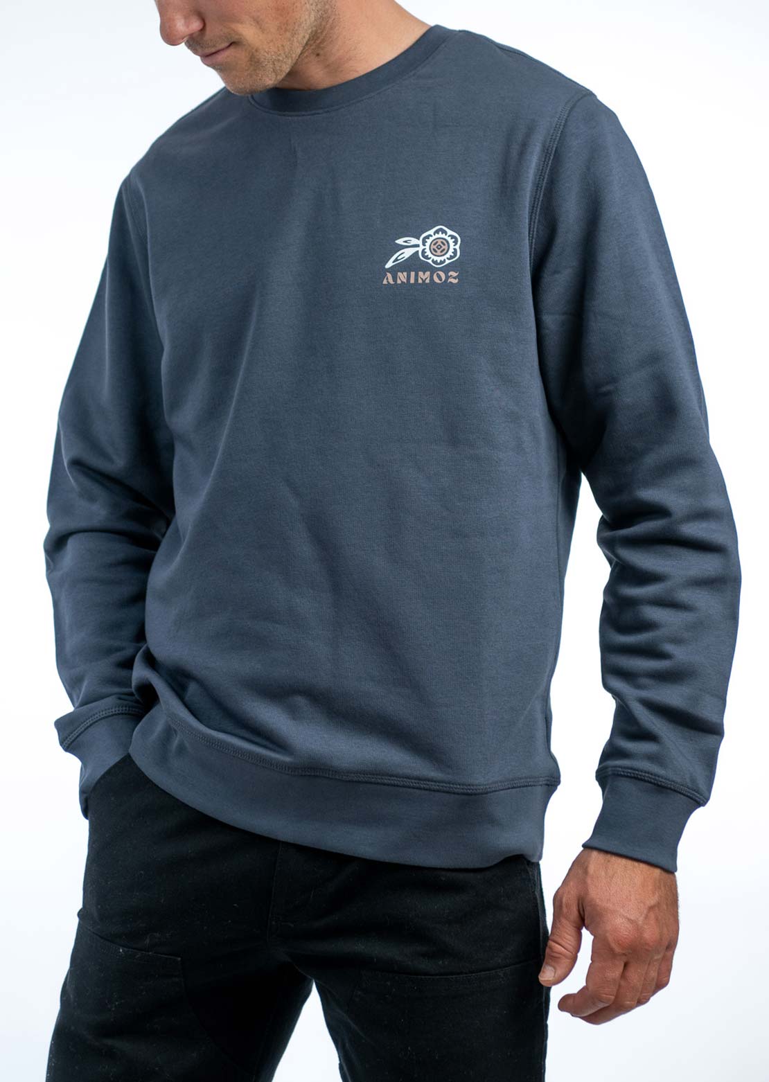 Animoz Unisex Crewneck Hand Ink Grey