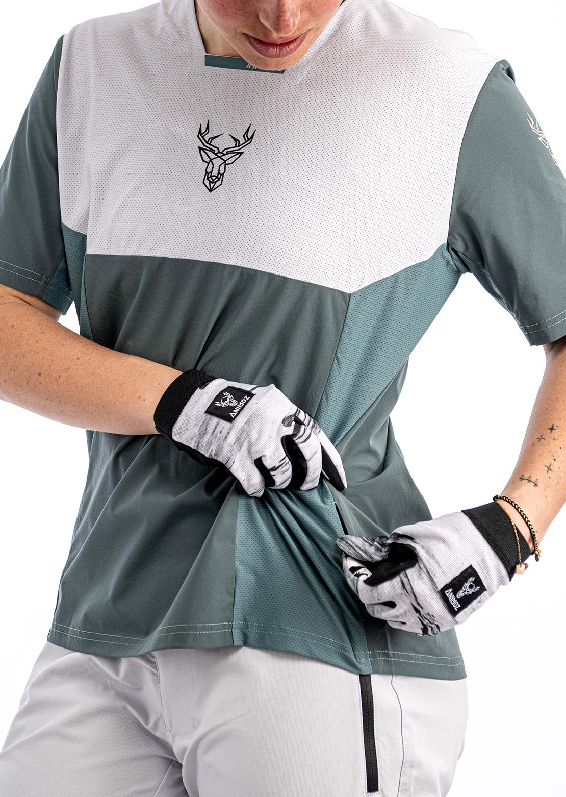 Animoz Women's Pure Short Sleeve Jersey Green