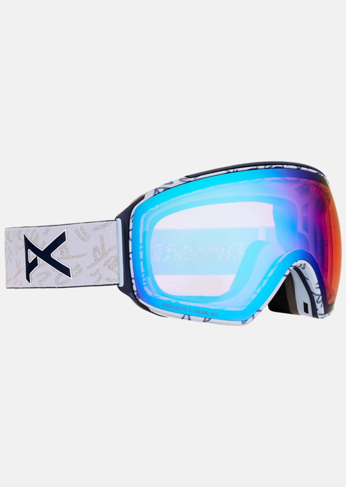 Anon Unisex M4 Goggles (Toric) + Bonus Lens + MFI Face Mask Lbmidnightgus/Perceive Variable Blue